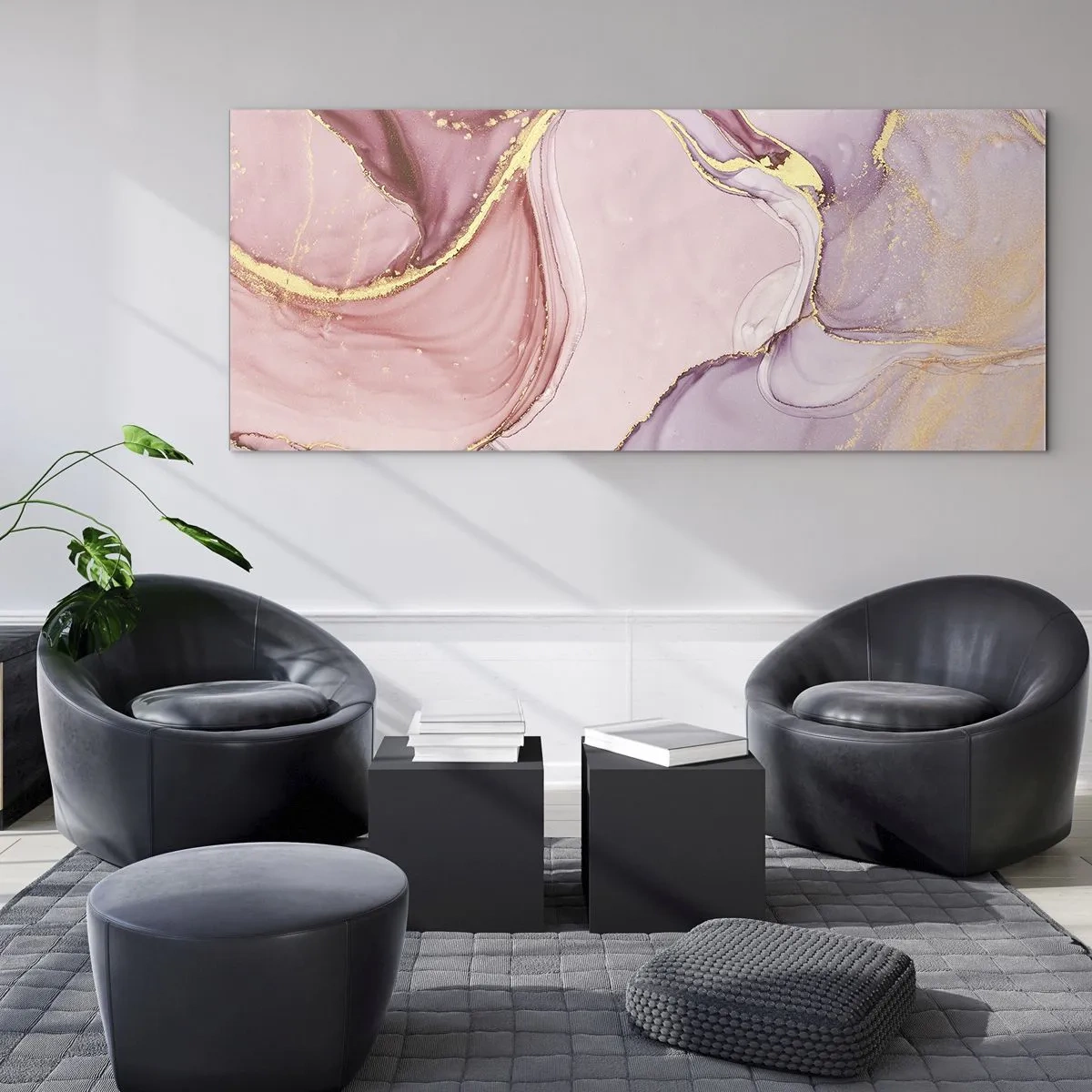 Obraz na skle - Mazlení barev - 120x50 cm