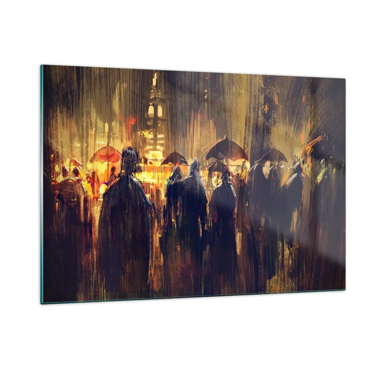 Obraz na skle - Následovníci deště - 120x80 cm