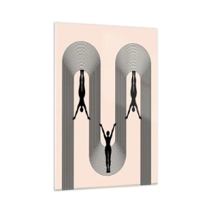 Obraz na skle - Vzhůru nohama - 80x120 cm