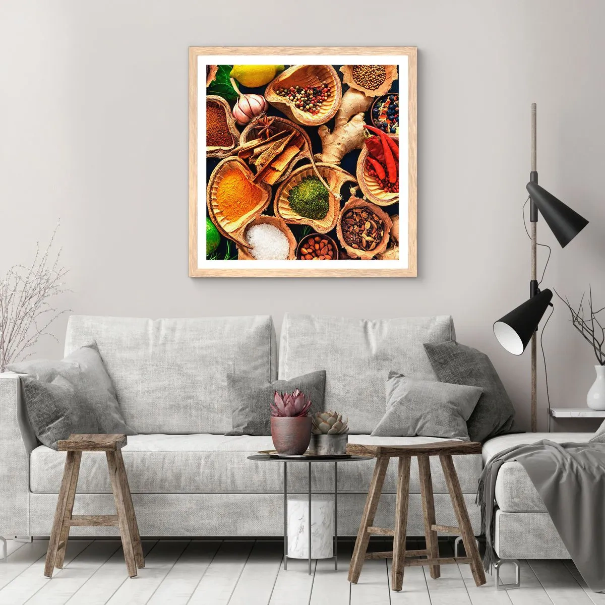 Plakát v rámu světlý dub - Vezmi si, co chceš - 40x40 cm