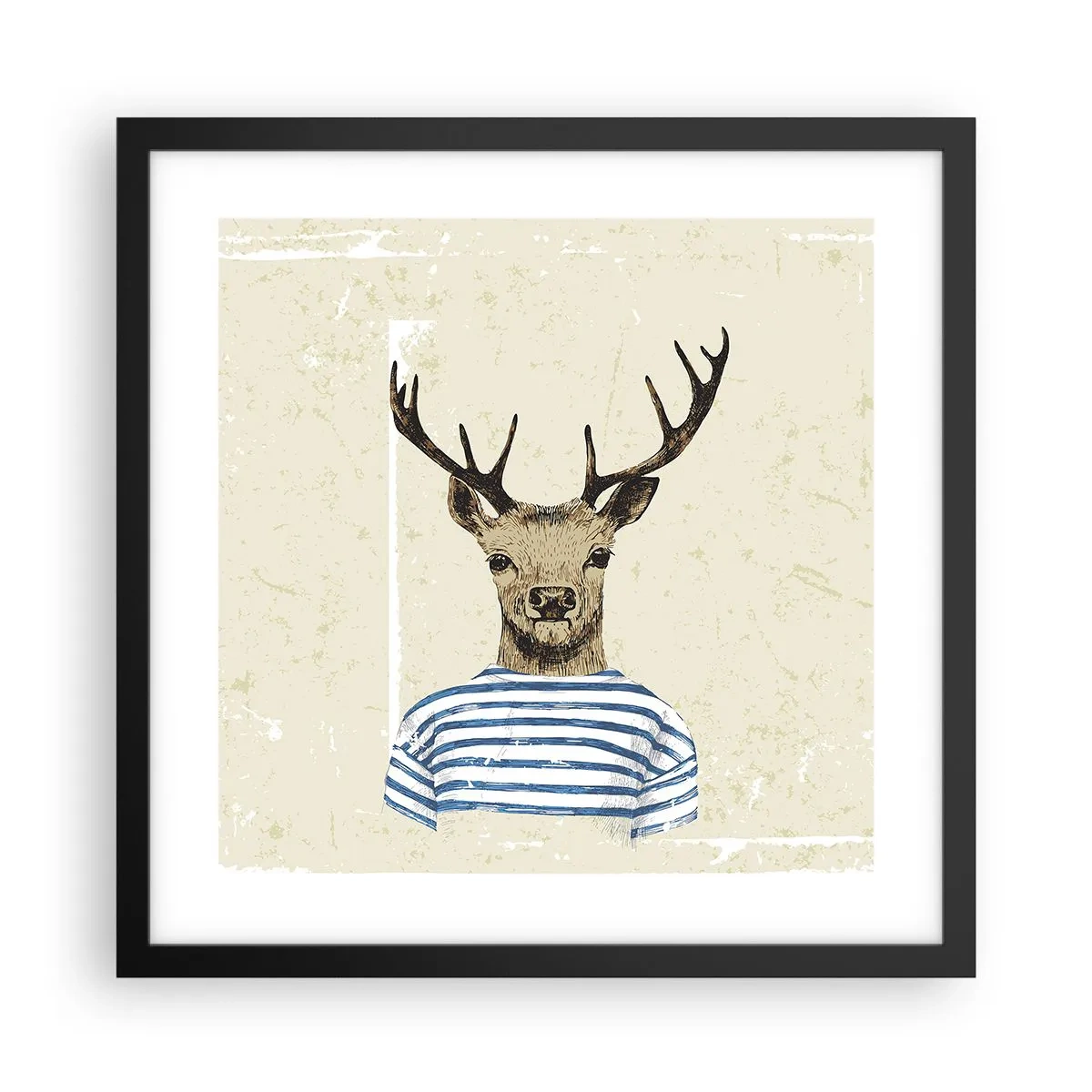 Plakát v černém rámu - Protože mám rád pruhované košile! - 40x40 cm