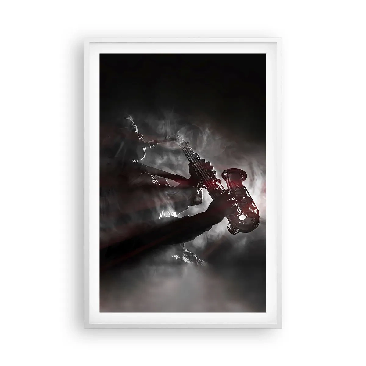 Plakát v bílém rámu - V oparu jazzu - 61x91 cm