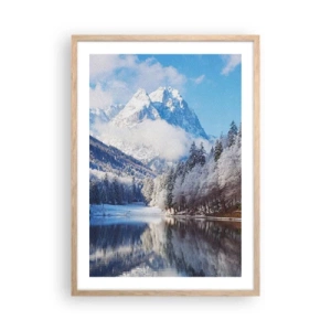 Plakát v rámu světlý dub - Sněhová stráž - 50x70 cm