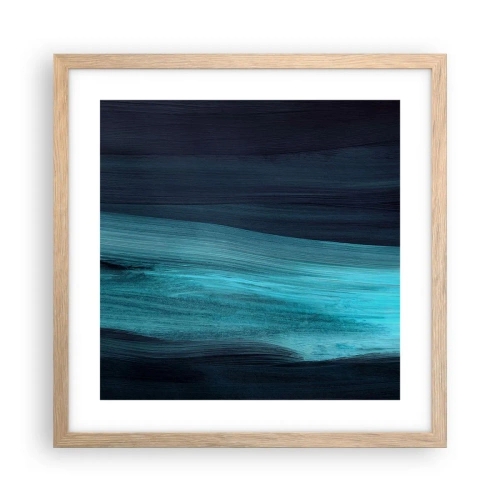 Plakát v rámu světlý dub - Pluj s proudem - 40x40 cm