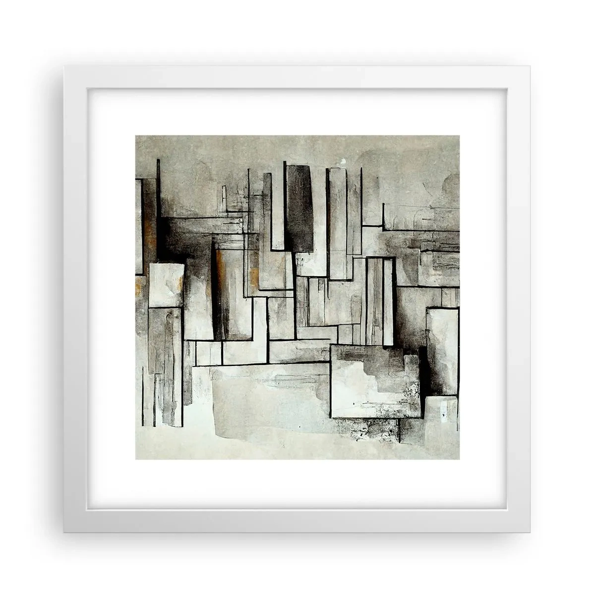 Plakát v bílém rámu - Síla jednoduchosti - 30x30 cm