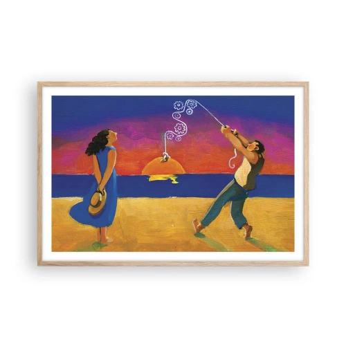 Plakát v rámu světlý dub - Více než hvězda z nebe - 91x61 cm