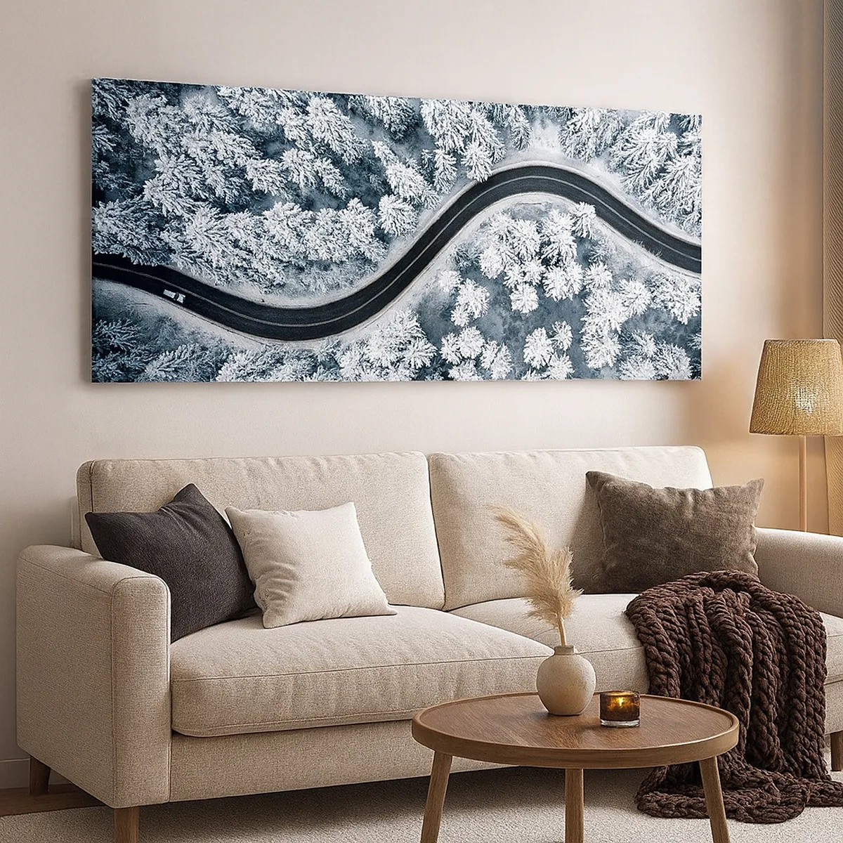 Obraz na plátně - Zimním lesem - 30x30 cm