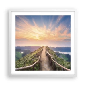 Plakát v bílém rámu - Blízko nebe - 50x50 cm