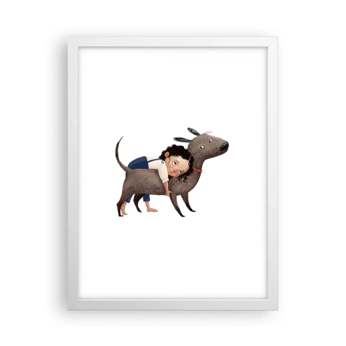 Plakát v bílém rámu - Nejlepší přátelé - 30x40 cm