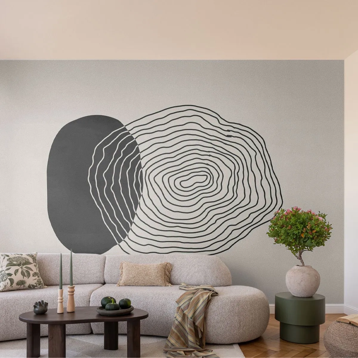 Fototapeta Premium Sand - Trvání a kmitání - Abstrakce, Kus, Grafika - 200x140 cm