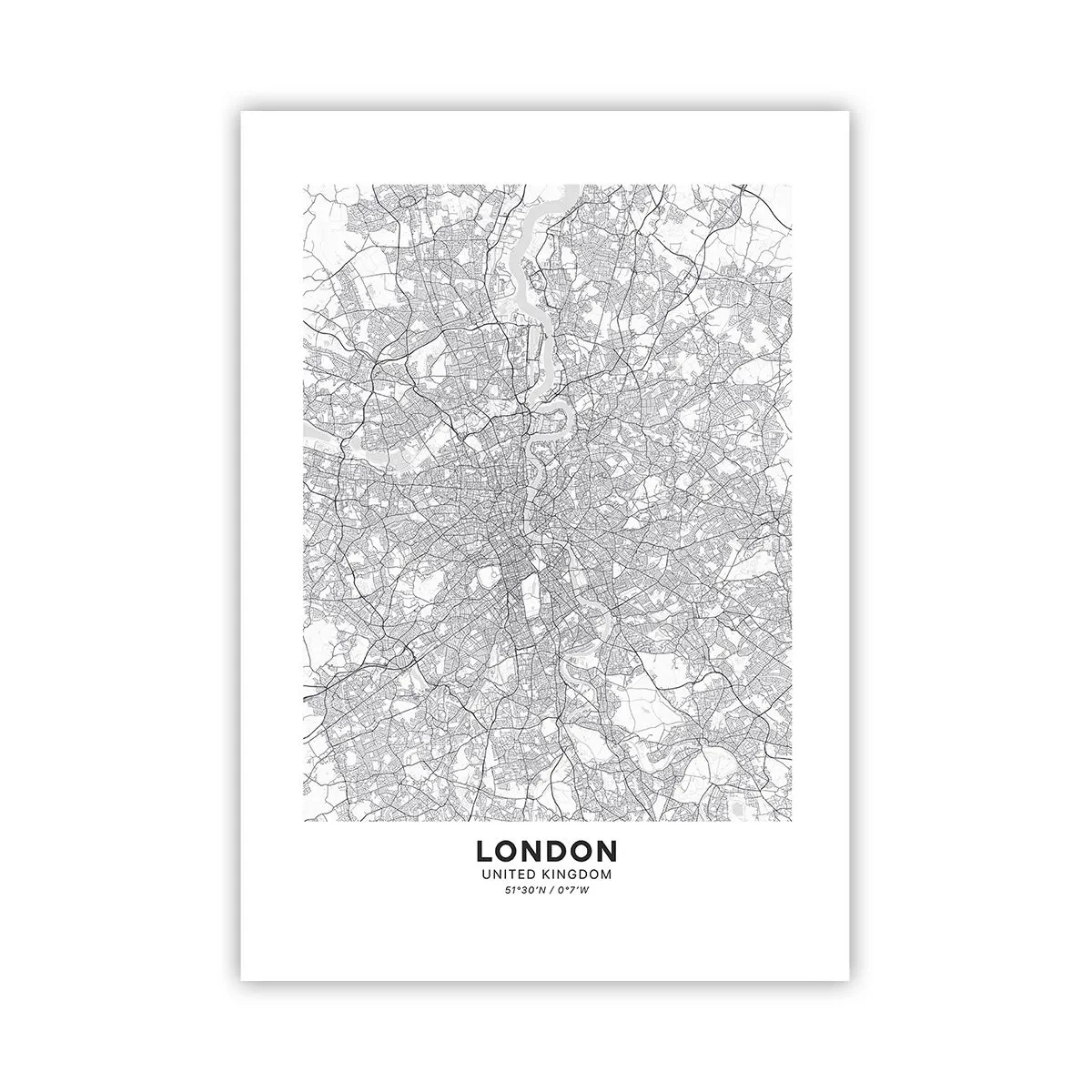 Plakát - Mapa londýnského labyrintu - 70x100 cm