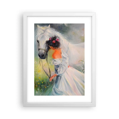 Plakát v bílém rámu - Jako z krásného snu - 30x40 cm