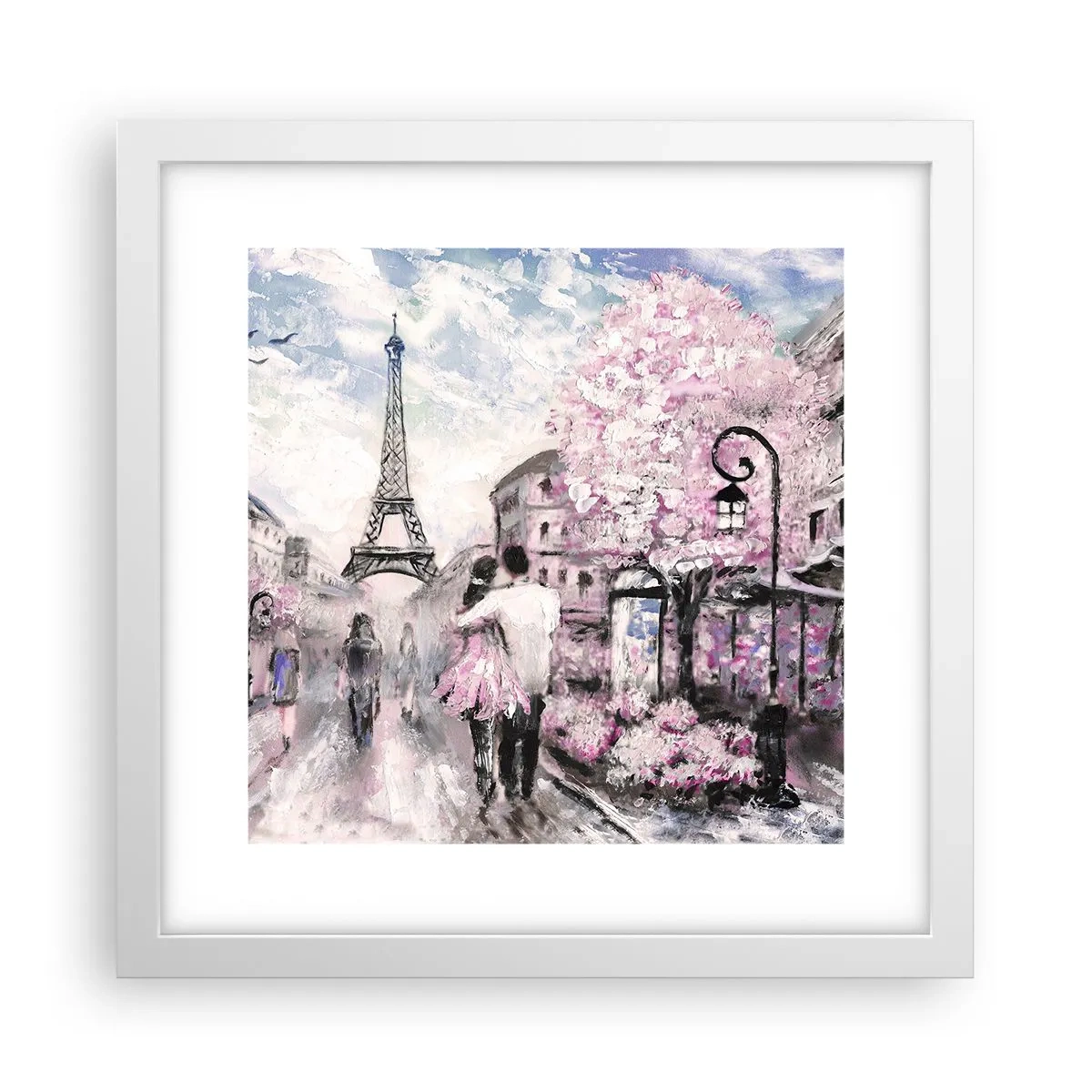 Plakát v bílém rámu - Když se zamilovat, tak jenom v… - 30x30 cm