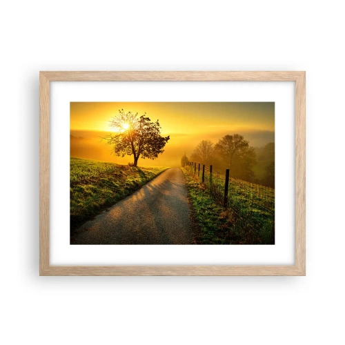 Plakát v rámu světlý dub - Medové odpoledne - 40x30 cm