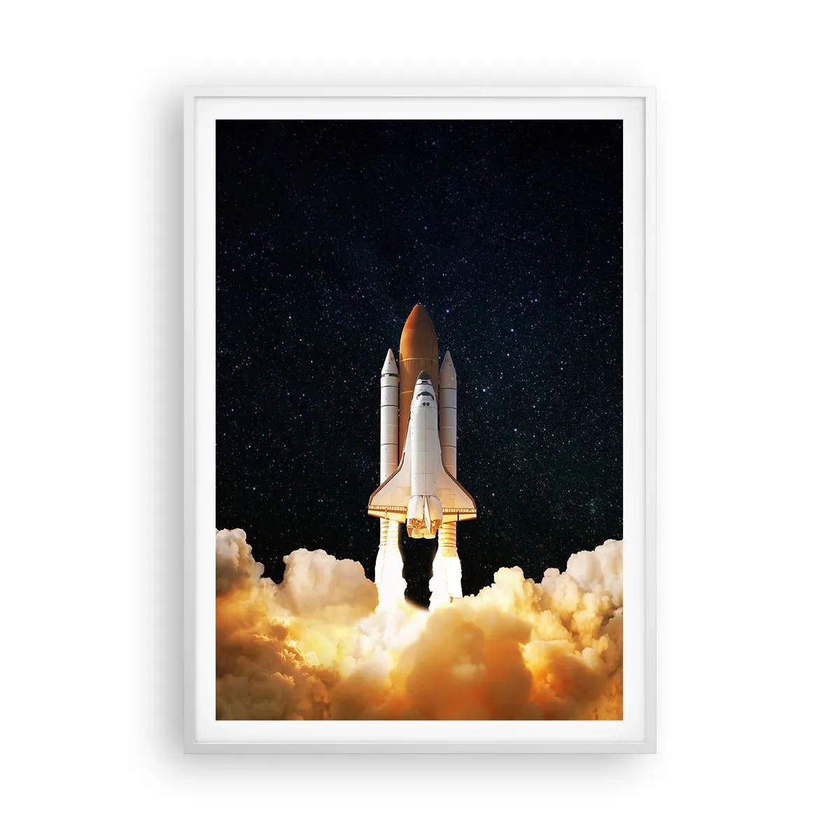 Plakát v bílém rámu - Ad astra! - 70x100 cm