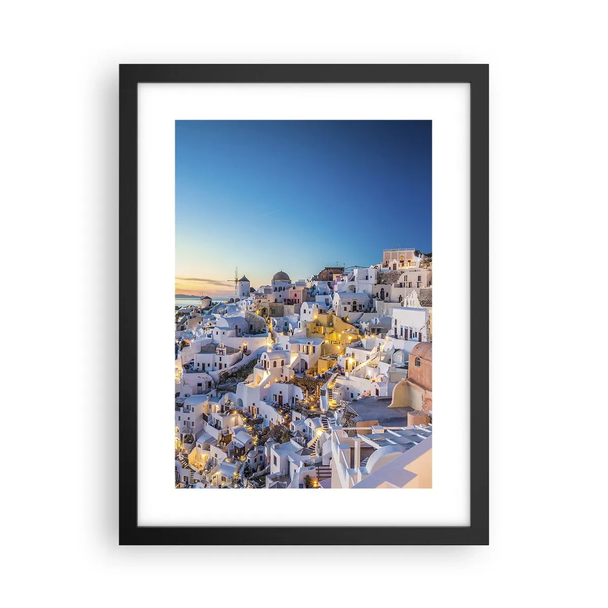 Plakát v černém rámu - Esence Řecka - 30x40 cm