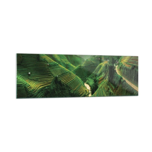 Obraz na skle - Vietnamské údolí - 160x50 cm