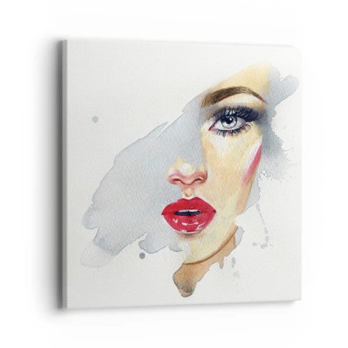 Obraz na plátně - Odraz v kapce vody - 40x40 cm