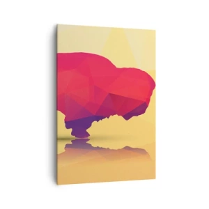 Obraz na plátně - Amarantová síla zubra - 70x100 cm