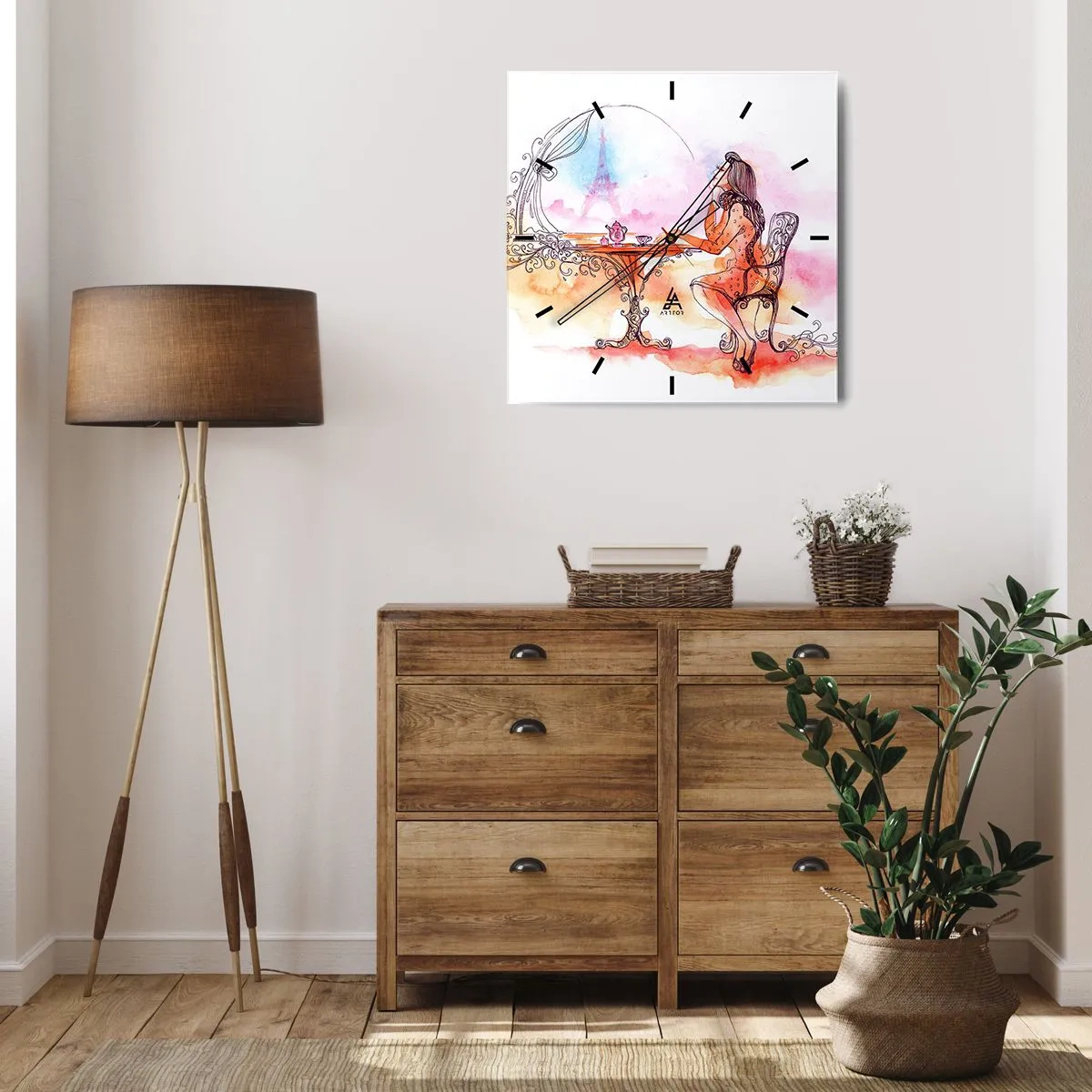 Nástěnné hodiny - Pařížská elegance - 40x40 cm