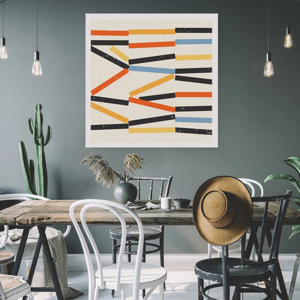 Plakát - Kompozice na úrovni - 40x40 cm