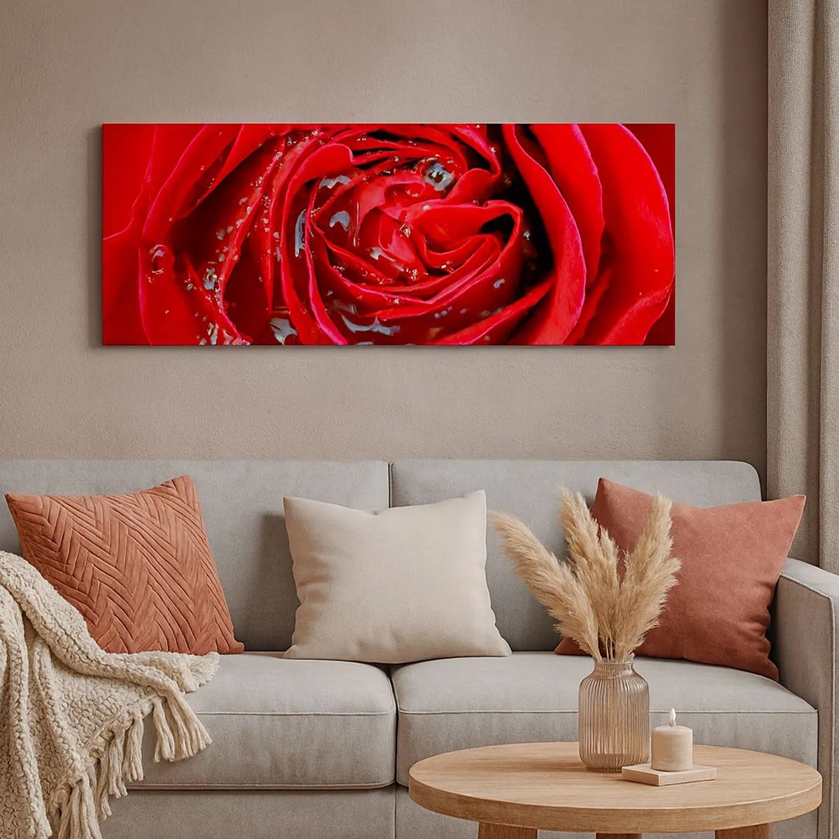 Obraz na plátně - V kapkách rosy - 100x40 cm