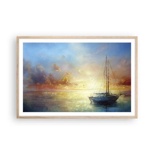 Plakát v rámu světlý dub - Ve zlatém zálivu - 91x61 cm