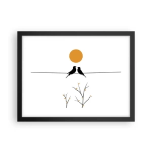 Plakát v černém rámu - Slavíčí večer - 40x30 cm