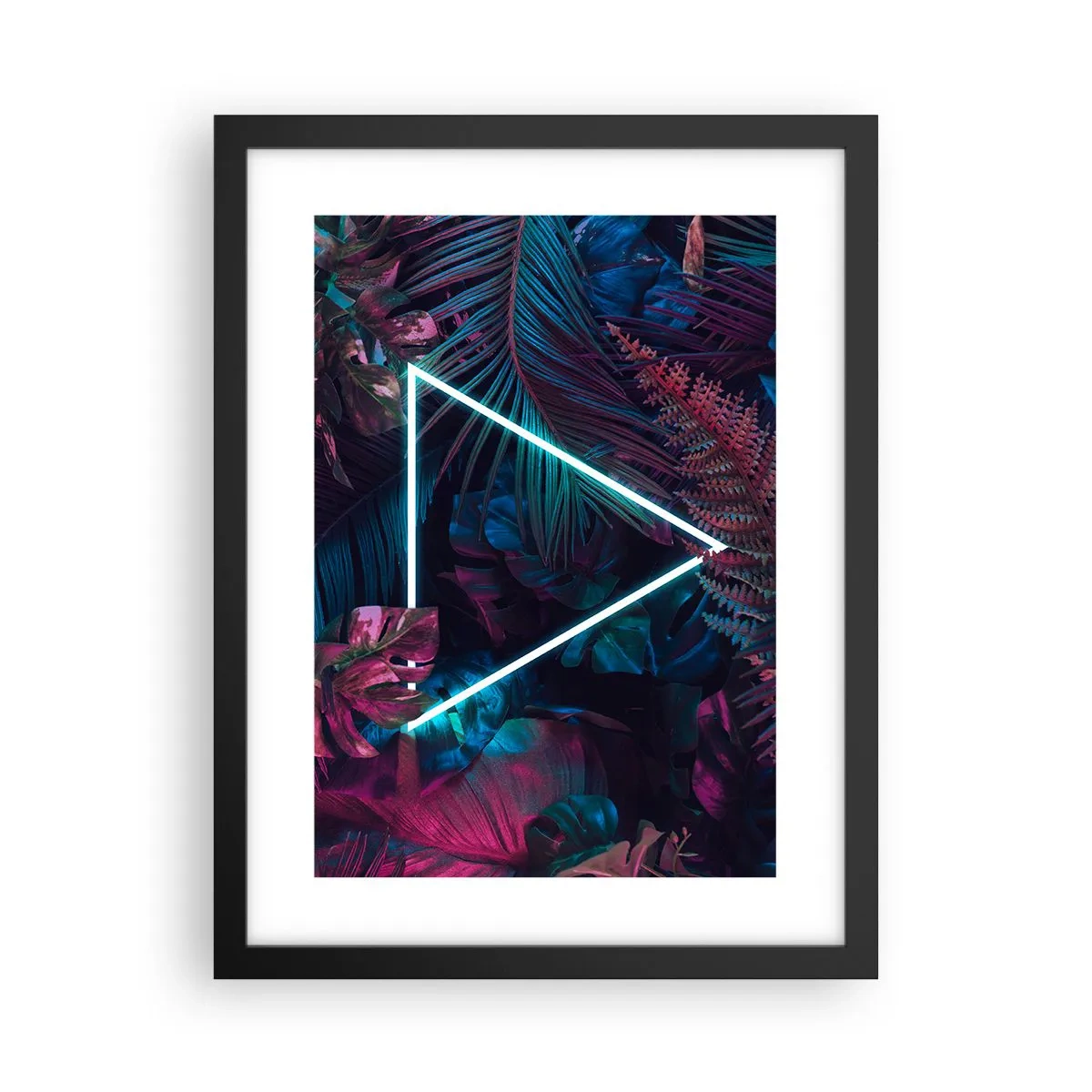 Plakát v černém rámu - Zahrada v disco stylu - 30x40 cm