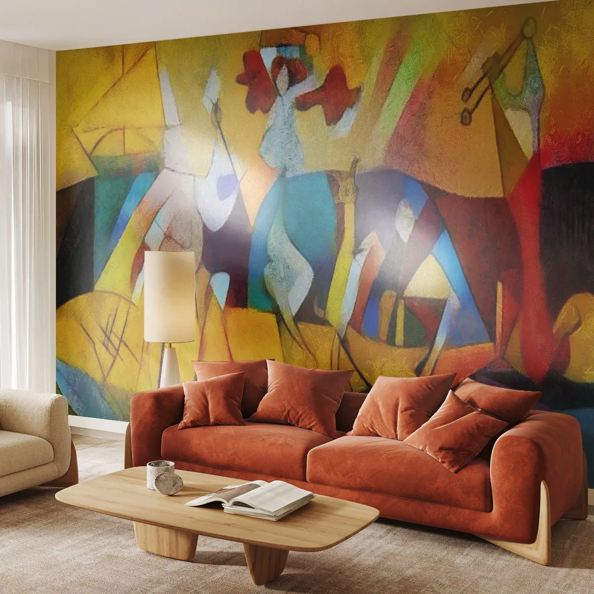 Fototapeta Premium Sand - Slunce - život - radost - Zvířata, Afrika, Kubismus - 100x70 cm