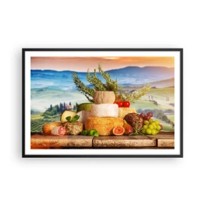 Plakát v černém rámu - Italská radost ze života - 91x61 cm