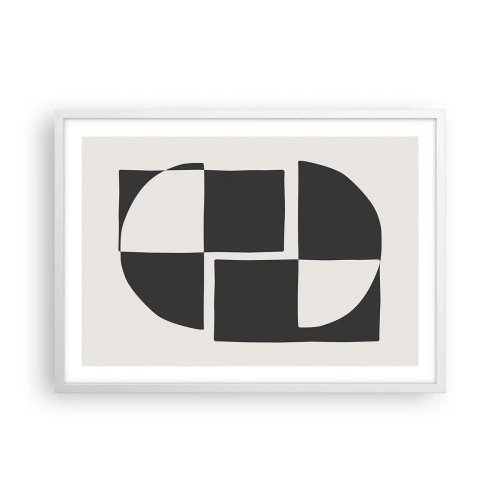 Plakát v bílém rámu - Antitéza – syntéza - 70x50 cm