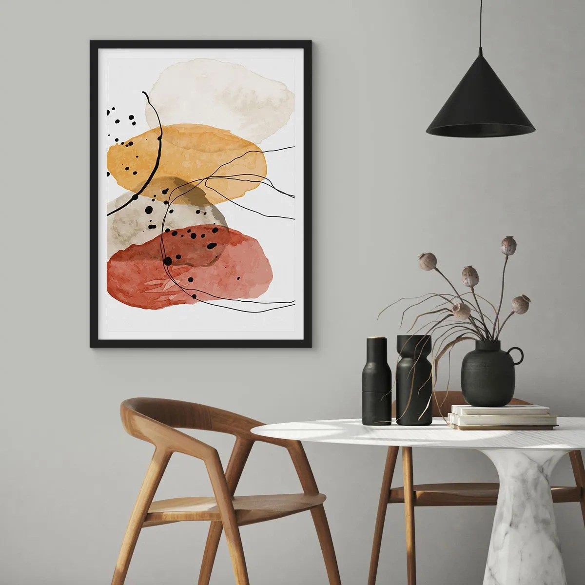 Plakát v černém rámu - Jako lehký, průzračný vzduch - 61x91 cm