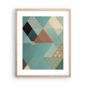 Plakát v rámu světlý dub - Jednota mnohosti, mnohost jednoty - 40x50 cm