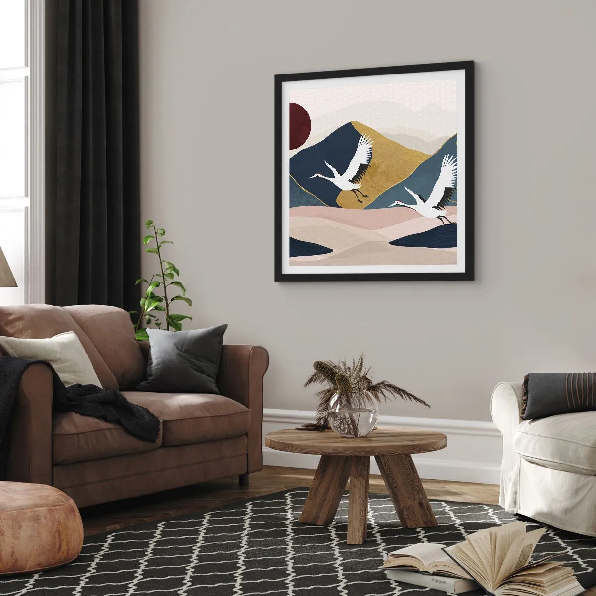 Plakát v černém rámu - Opět uběhl další den - 50x50 cm