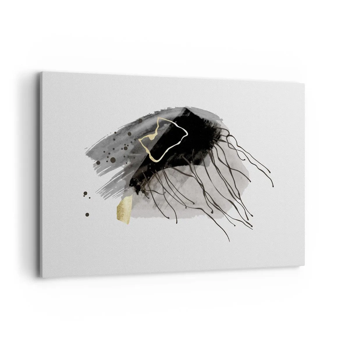 Obraz na plátně - V černé a zlaté - 120x80 cm