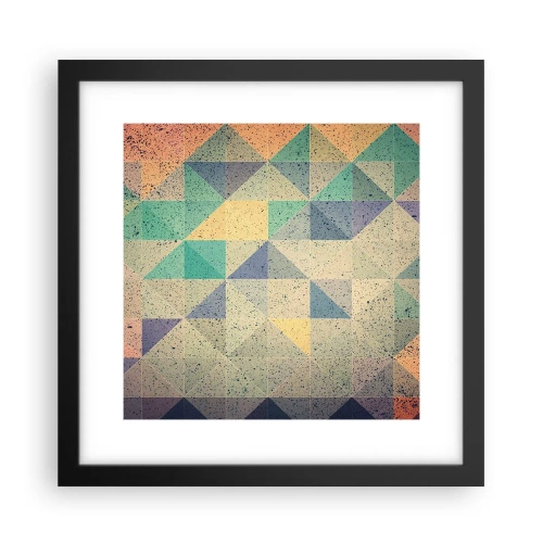 Plakát v černém rámu - Republika trojúhelníků - 30x30 cm
