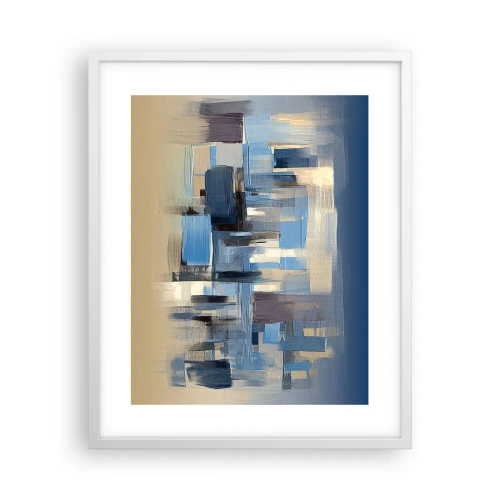 Plakát v bílém rámu - Modrá konstrukce - 40x50 cm