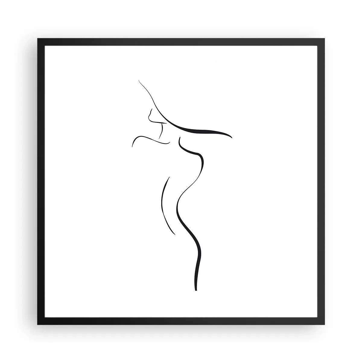 Plakát v černém rámu - Nepolapitelná jako vlna - 60x60 cm