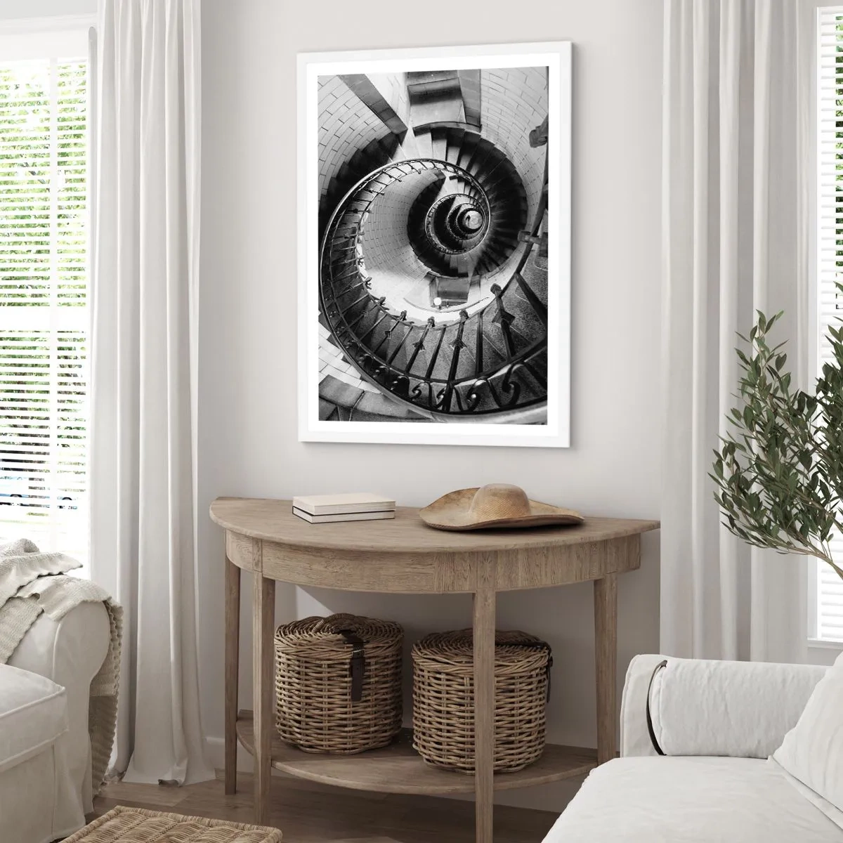 Plakát v bílém rámu - Jen výš a výš - 50x70 cm