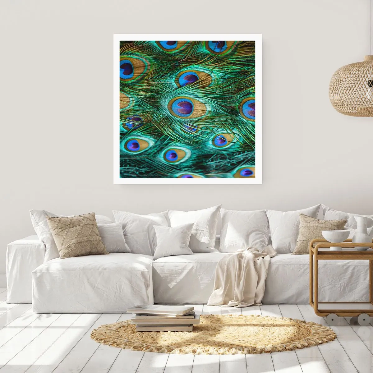 Plakát - Paví pohled - 50x50 cm