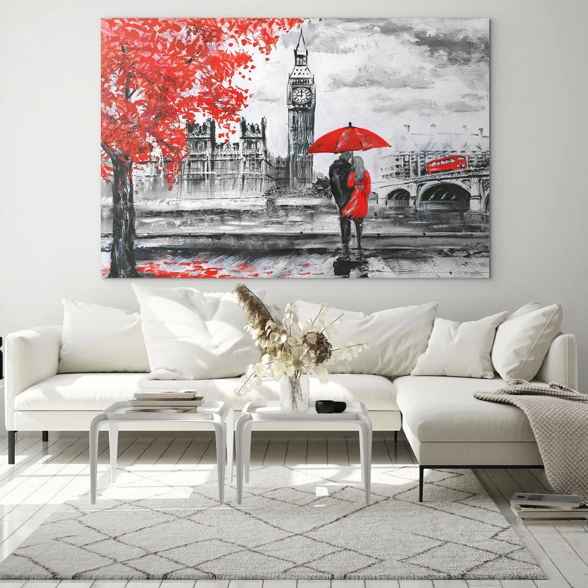 Obraz na skle - Zamilování do Londýna - 120x80 cm
