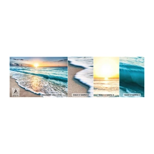 Vzor Fototapety Samolepicí Deluxe Sticker - Výhled, který stojí za to - Krajina, Pláž, Západ slunce - 100x30 cm