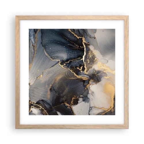 Plakát v rámu světlý dub - Život kamene - 40x40 cm