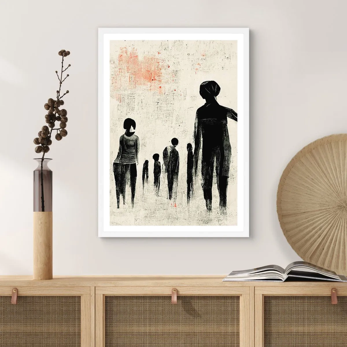 Plakát v bílém rámu - Proti samotě - 61x91 cm