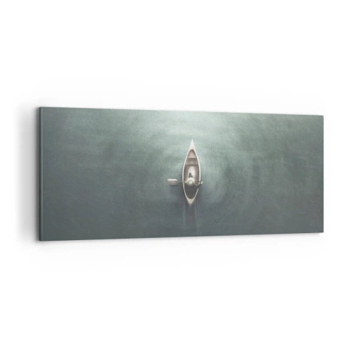 Obraz na plátně - Přes měsíční jezero - 100x40 cm