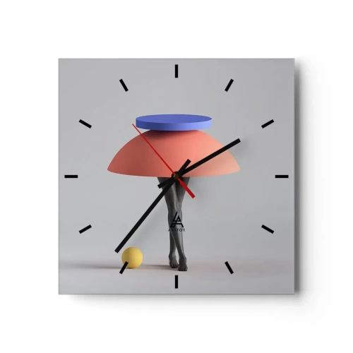 Nástěnné hodiny - Surrealistická kompozice - 30x30 cm