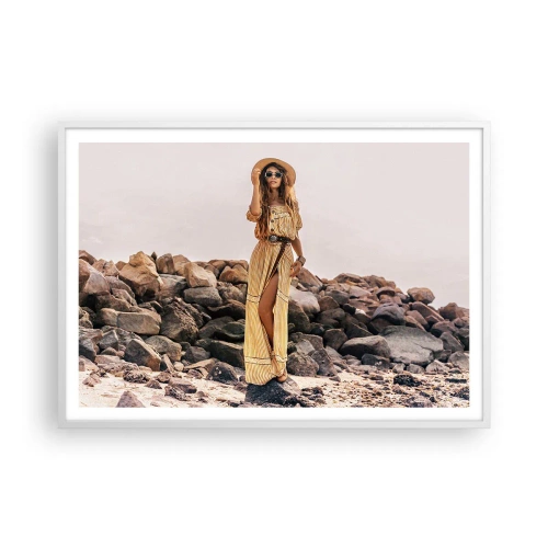 Plakát v bílém rámu - Kouzlo kamenů - 100x70 cm