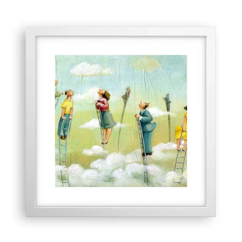 Plakát v bílém rámu - Za svým snem - 30x30 cm