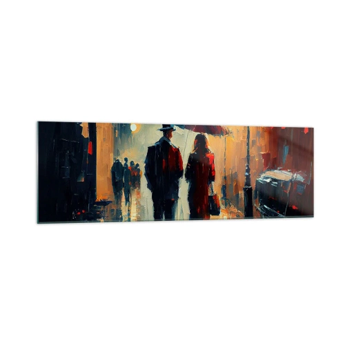 Obraz na skle - Městská love story - 160x50 cm
